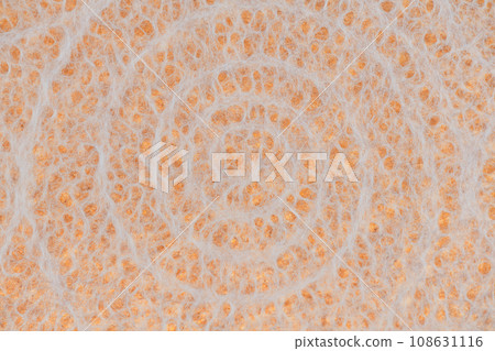 Background material of ammonite fossil image made with Japanese paper 108631116