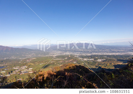 從群馬縣上野山公園展望台看到的赤城山 從群馬縣上野山公園展望台看到的赤城山 108631551