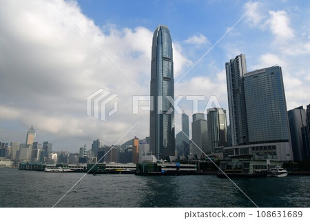 Hong Kong, Hong Kong Island skyscraper district, Hong Kong International Financial Center Building, Victoria Harbor, Central Ferry Pier Hong Kong, Hong Kong Island skyscraper district, Hong Kong International Financial Center Building, Victoria Harbor, Central Ferry Pier 108631689