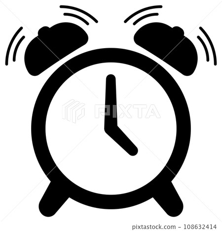 alarm clock icon black alarm clock icon black 108632414