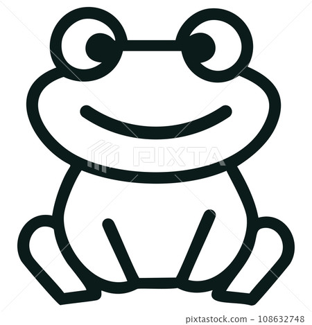 Frog illustration outline 108632748
