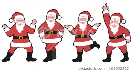 Set of dancing Santa Claus 108632802