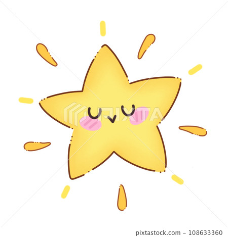 yellow star on the yellow background 108633360
