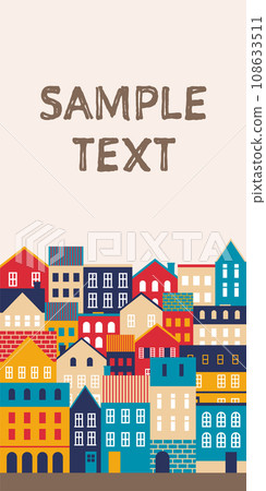 背景素材_歐式可愛街景 108633511