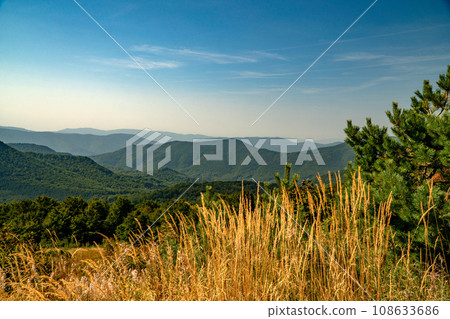 The Bieszczady Mountains, Carpathians, Poland. The Bieszczady Mountains, Carpathians, Poland. 108633686