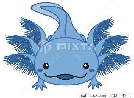 藍色蠑螈的插圖 蠑螈藍色 108633763