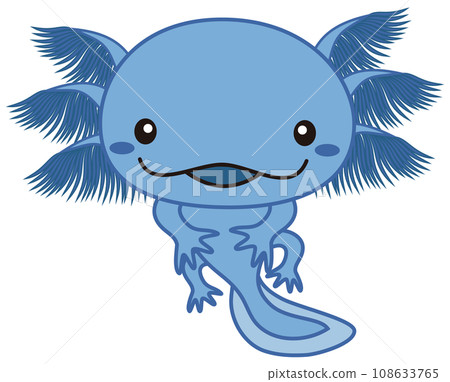藍色蠑螈的插圖 蠑螈藍色 108633765