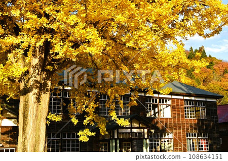 Oku Aizu Showa Village Former Kuimaru Elementary School and Large Ginkgo Oku Aizu Showa Village Former Kuimaru Elementary School and Large Ginkgo 108634151