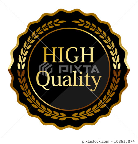 Luxurious high quality emblem black and gold 108635874