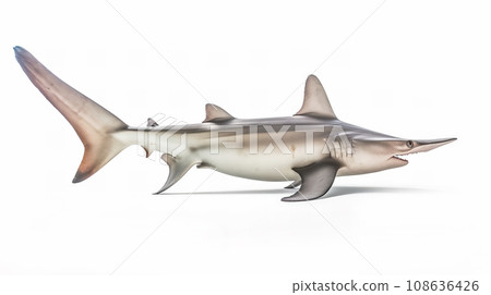 shark on white background shark on white background 108636426