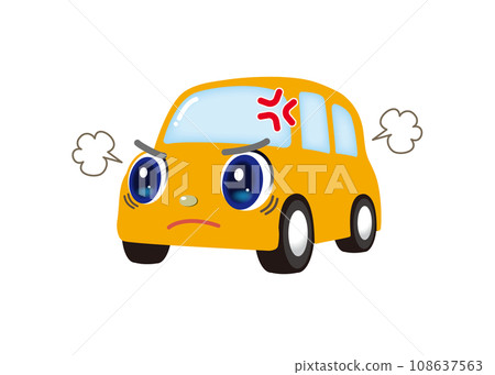 A cute yellow car that gets angry A cute yellow car that gets angry 108637563