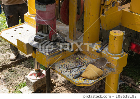 water well, drilling machine, spring, underground springs, 108638192