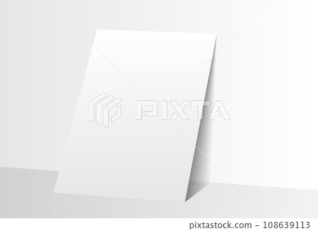 Mockup poster with shadow blinds from window. Mock up sheet paper. White empty blank. Vertical mockup. Light from window. Realistic reflected shadow on wall. Overlay effect. Shade jalousie. Mockup poster with shadow blinds from window. Mock up sheet paper. White empty blank. Vertical mockup. Light from window. Realistic reflected shadow on wall. Overlay effect. Shade jalousie. 108639113