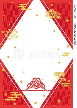 Casual red Japanese style background material (postcard size) Casual red Japanese style background material (postcard size) 108639293