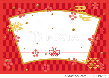 Casual red Japanese style background material (postcard size) Casual red Japanese style background material (postcard size) 108639294