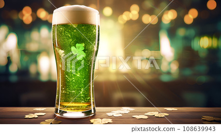glass of beer on wooden table glass of beer on wooden table 108639943