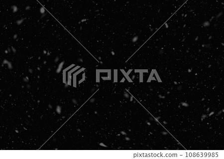 Flurry of snowflakes cascading through the air. Falling snow background. Flurry of snowflakes cascading through the air. Falling snow background. 108639985