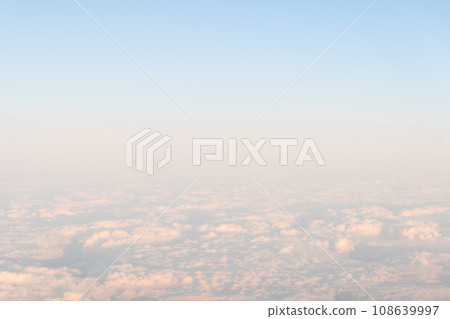 Clouds on sky. Copy space wallpaper or background. Aerial top view. Panoramic abstract landscape. Clouds on sky. Copy space wallpaper or background. Aerial top view. Panoramic abstract landscape. 108639997