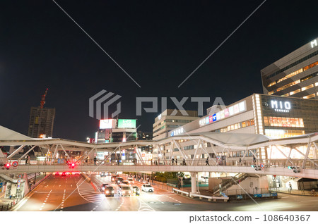 [Osaka Prefecture] October: Cityscape in front of Tennoji Station [Night view] 108640367