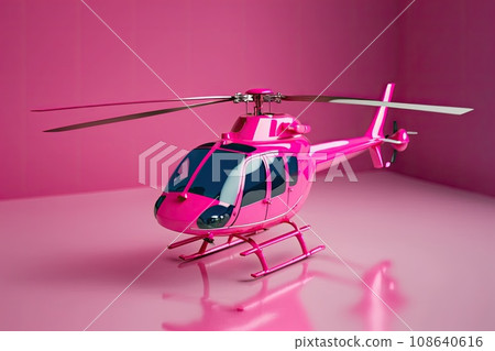 Pink helicopter. Small model for dolls. The concept of women's transport. 108640616