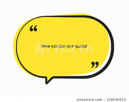 Quote frame blank, text quote boxes, message 108640818