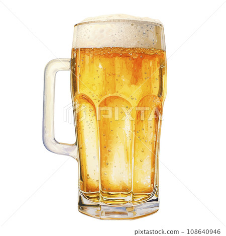 glass mug with beer. vintage watercolor illustration with glasses of beer, bar, oktoberfest glass mug with beer. vintage watercolor illustration with glasses of beer, bar, oktoberfest 108640946