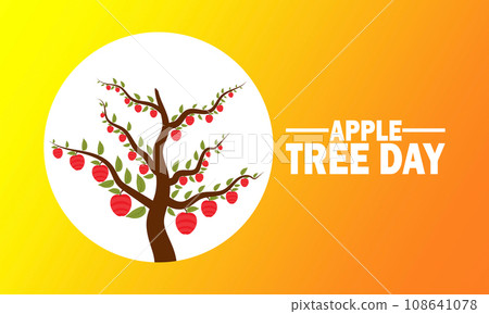 Apple Tree Day Vector illustration 108641078
