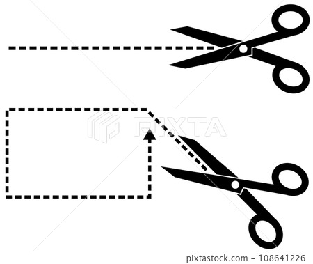 剪刀剪斷線圖解 108641226
