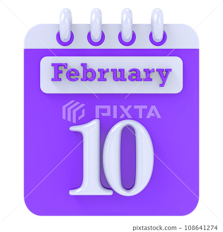 icon calendar 3d render 108641274