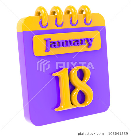 icon calendar 3d render 108641289