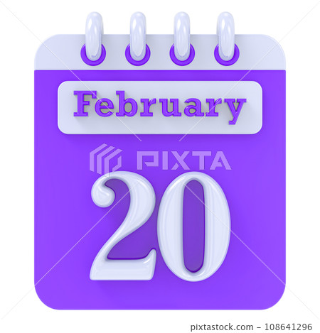 icon calendar 3d render icon calendar 3d render 108641296