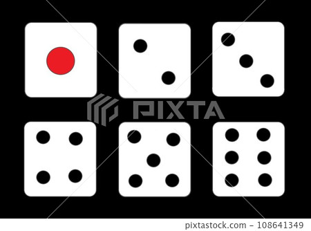 Dice roll illustration D Dice roll illustration D 108641349