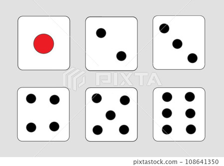 Dice roll illustration E Dice roll illustration E 108641350