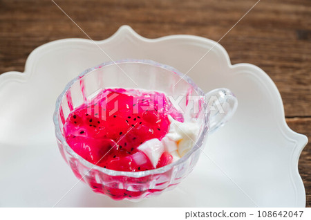 dragon fruit jelly dragon fruit jelly 108642047
