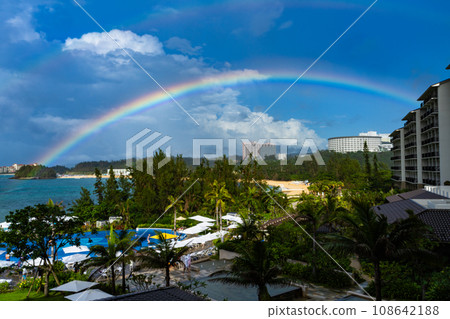 rainbow on the beach 108642188