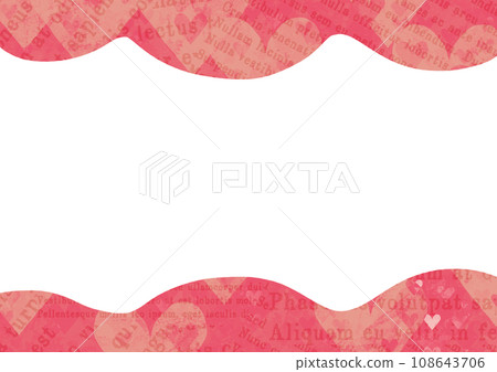 紅心水彩框 紅心水彩框 108643706