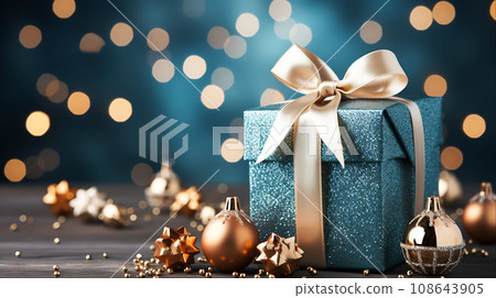 Celebrating Special Moments Blue Gift Boxes Packed with Joy for Unforgettable Occasions, Generative Ai 108643905