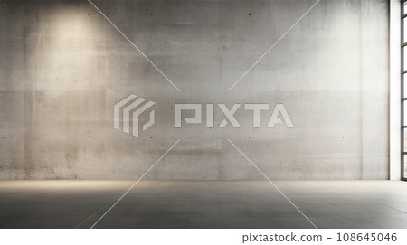 Modern concrete loft wall background with grey floor. Abstract empty dark concrete room interior. 108645046