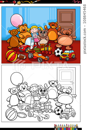 cartoon toys characters group coloring page cartoon toys characters group coloring page 108645468