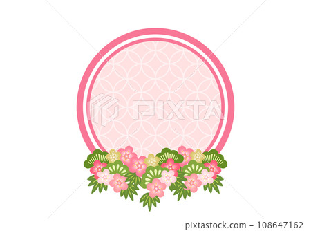 Japanese pattern frame 108647162