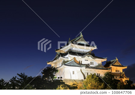 Wakayama City, Wakayama Prefecture Wakayama Castle illuminated at night Wakayama City, Wakayama Prefecture Wakayama Castle illuminated at night 108647706