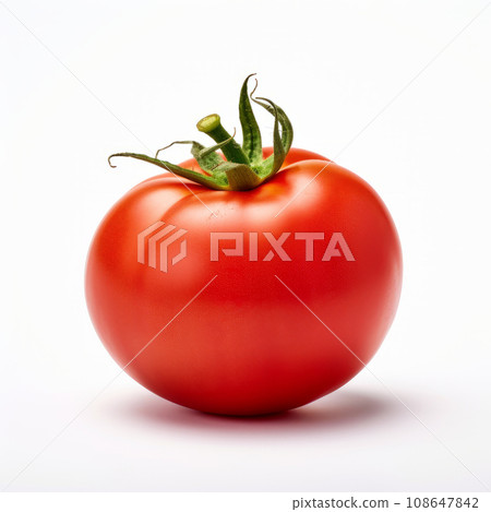 Fresh tomato isolated on white background. 108647842