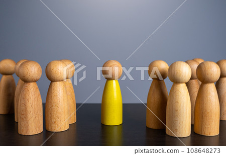 A person who stands out from the crowd. Stand out from others. Chosen, talented. To be different. Ambitions and aspirations. A person who stands out from the crowd. Stand out from others. Chosen, talented. To be different. Ambitions and aspirations. 108648273