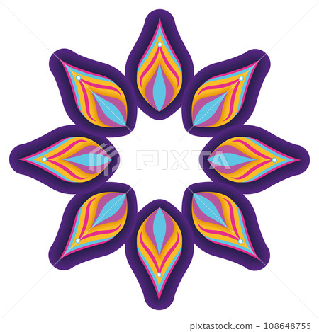 Colored mandala pattern Vector Colored mandala pattern Vector 108648755