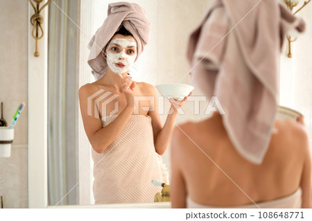 Girl takes care of her beauty and health. Girl takes care of her beauty and health. 108648771