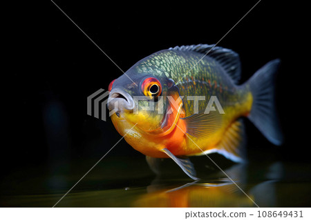 Piranha is a predatory tropical fish, freshwater exotic fauna of the Amazon. AI generated. 108649431