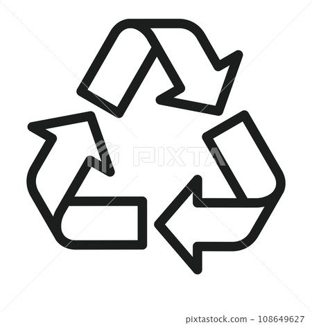 Arrow icon representing recycling and circulation 108649627