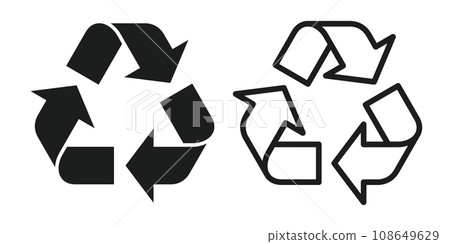 Arrow icon representing recycling and circulation 108649629