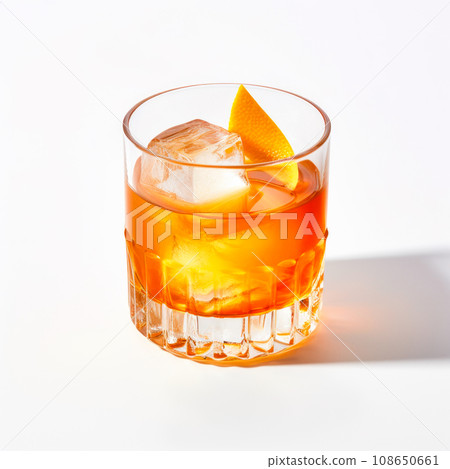 Whiskey Sour cocktail garnished with a lemon in rocks glass on white background Whiskey Sour cocktail garnished with a lemon in rocks glass on white background 108650661