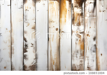 White rustic wood texture. Weathered shabby wooden background 108651004